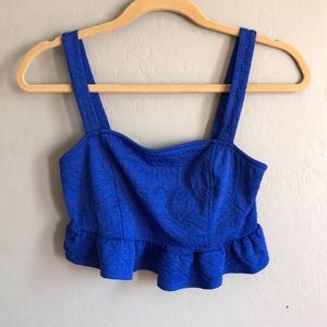 Royal blue crop top